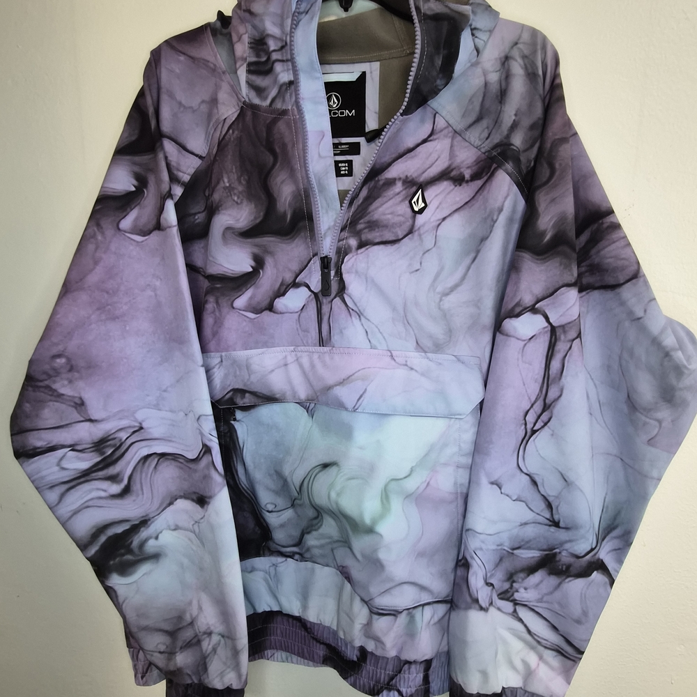 Volcom Women's Ski Jacket in Lavender Marble Print
